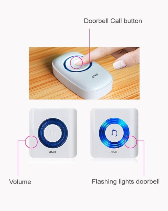 Flashing lights doorbell